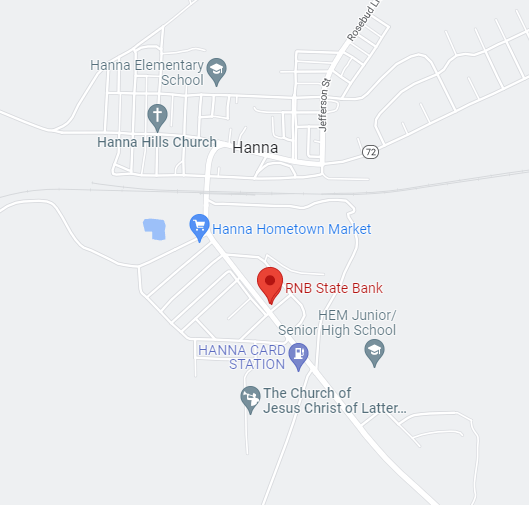 RNB State Bank location on Hanna map