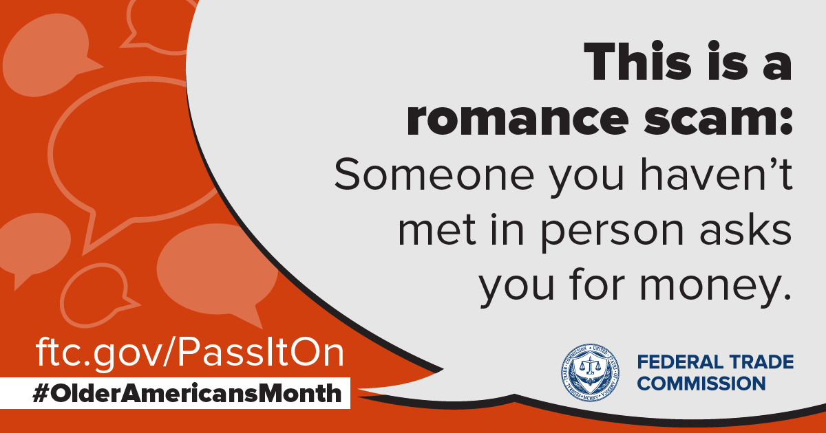 1-2 Romance FTC online romance scams information