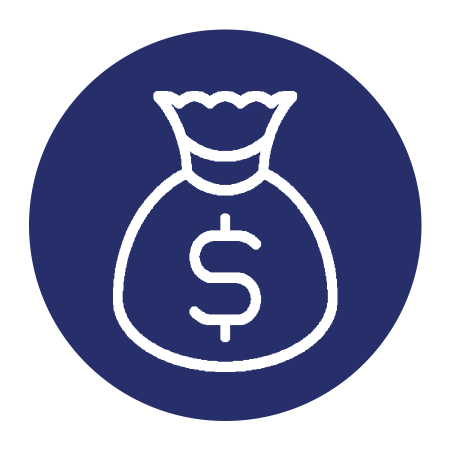 Investment scams Money bag icon